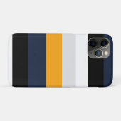 Gele, blauwe, witte en zwarte strepen Case-Mate iPhone case (Achterkant (horizontaal))