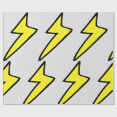 Gele bliksembolt cadeaupapier (Vlak)