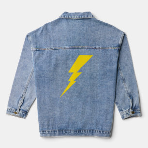 Gele bliksembolt denim jacket