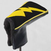 Gele bliksembolt golfheadcover (3/4 voorkant)