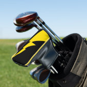 Gele bliksembolt golfheadcover (Insitu)