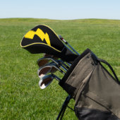 Gele bliksembolt golfheadcover (Insitu)