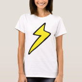 Gele bliksembolt t-shirt (Voorkant)