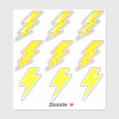 Gele bliksemschichten - School Stickers (Vel)