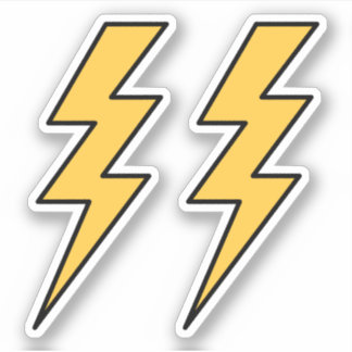 Gele bliksemschichten sticker