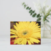 Gele bloem briefkaart (Staand voorkant)