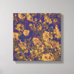 Gele bloem canvas afdruk