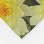 Gele bloem fleece deken (Hoek)