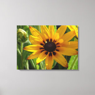 Gele Bloem Foto Acryl Wandkunst Canvas Afdruk