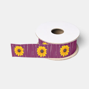 Gele bloem foto Grosgrain lint