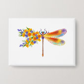 Gele Bloem Libel Button (Voorkant)