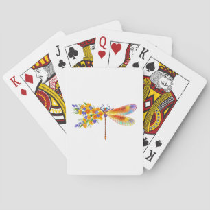 Gele Bloem Libel Pokerkaarten