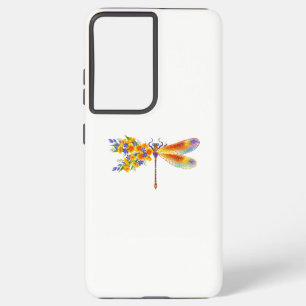 Gele Bloem Libel Samsung Galaxy Hoesje