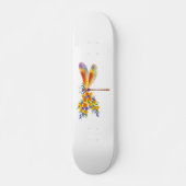 Gele Bloem Libel Skateboard (Voorkant)
