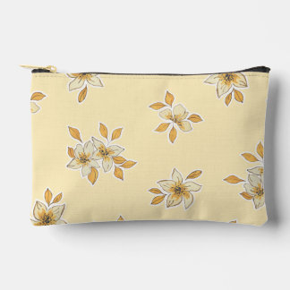 Gele bloem make-up / toilettas etui