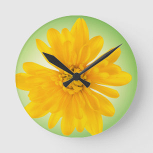 Gele bloem ronde klok