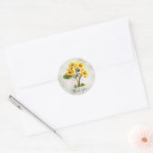 Gele Bloem Sticker (Envelop)