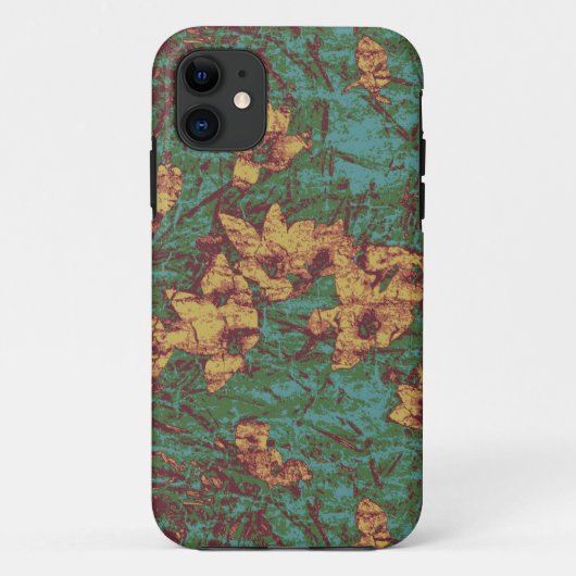 Gele bloem tegen bladcamouflage 2 Case-Mate iPhone case (Achterkant)