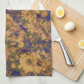 Gele bloem theedoek (Quarter Fold)