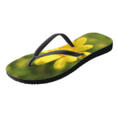 Gele bloem Zonnige en positieve Flip Flops (Schuin)