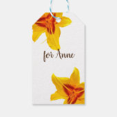 Gele Bloemen Aangepast Cadeaulabel (Achterkant)