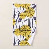 Gele bloemen bad handdoek (Handdoek)