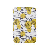 Gele bloemen badmat (Voorkant Verticaal)