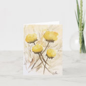Gele bloemen blanco Kaart (Voorkant)