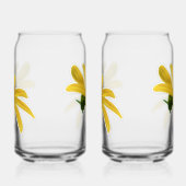 Gele bloemen blikvorm glas (Links)