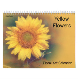 Gele Bloemen Bloemen Kunstkalender Kalender
