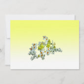 Gele Bloemen Bruiloft Brunch Kaart (Achterkant)