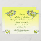 Gele Bloemen Bruiloft Brunch Kaart (Voorkant / Achterkant)