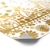 Gele bloemen, dikke welkomstbord poster (Hoek)