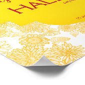 Gele bloemen, dikke welkomstbord poster (Hoek)