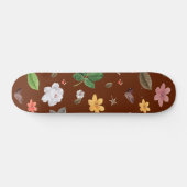 Gele bloemen en witte rozen 12 skateboard (Horizontaal)
