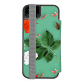Gele bloemen en witte rozen 14 incipio iPhone portemonnee hoesje (Agenda Achterkant)