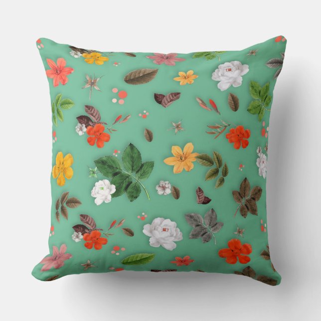 Gele bloemen en witte rozen 14 kussen (Voorkant)