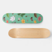 Gele bloemen en witte rozen 14 skateboard (Horizontaal)