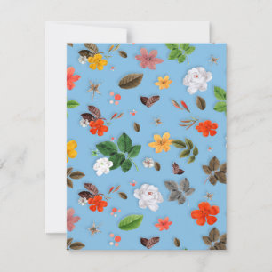 Gele bloemen en witte rozen 18 notitiekaartje