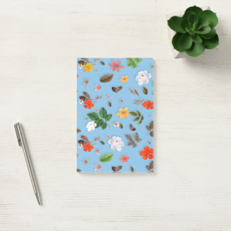 Gele bloemen en witte rozen 18 post-it® notes