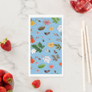 Gele bloemen en witte rozen 18 servet