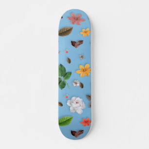 Gele bloemen en witte rozen 18 skateboard
