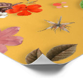 Gele bloemen en witte rozen 20 poster (Hoek)