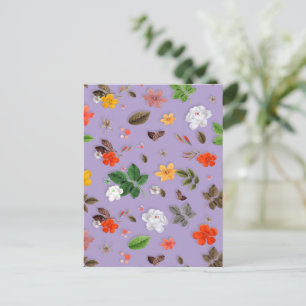 Gele bloemen en witte rozen 21 briefkaart