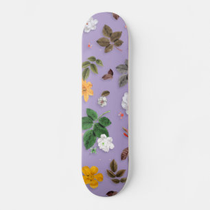 Gele bloemen en witte rozen 21 skateboard