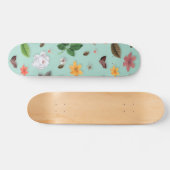 Gele bloemen en witte rozen 22 skateboard (Horizontaal)