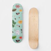 Gele bloemen en witte rozen 22 skateboard (Voorkant)