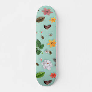 Gele bloemen en witte rozen 22 skateboard
