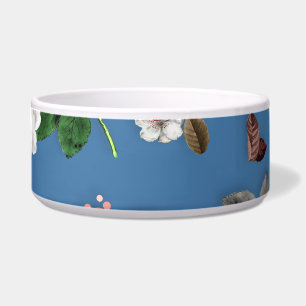 Gele bloemen en witte rozen 23 voerbakje