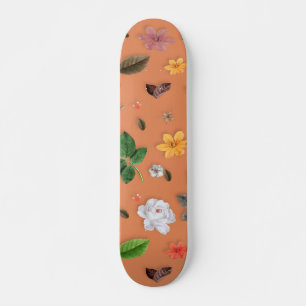 Gele bloemen en witte rozen 25 skateboard